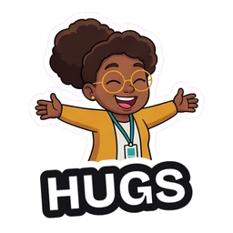 Olive Hugs sticker