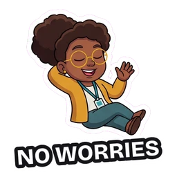 Olive No Worries sticker