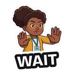 Olive Wait sticker
