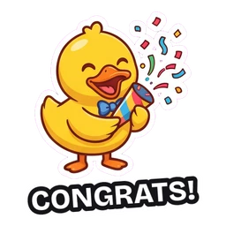 Quack Congrats! sticker