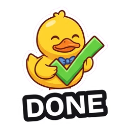 Quack Done sticker