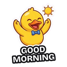Quack Good Morning sticker