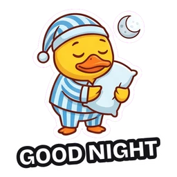 Quack Good Night sticker
