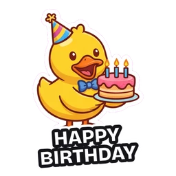 Quack Happy Birthday sticker