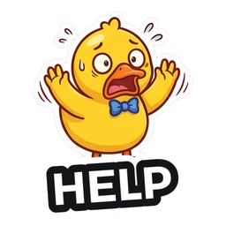 Quack Help sticker