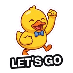 Quack Let's Go sticker