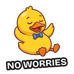 Quack No Worries sticker