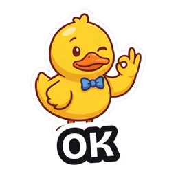 Quack OK sticker