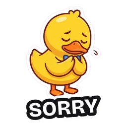 Quack Sorry sticker