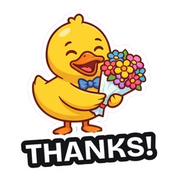 Quack Thanks! sticker