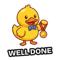 Quack Well Done sticker
