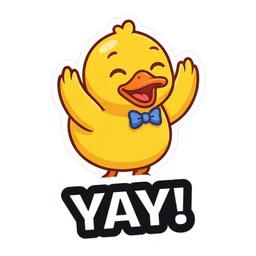Quack YAY! sticker